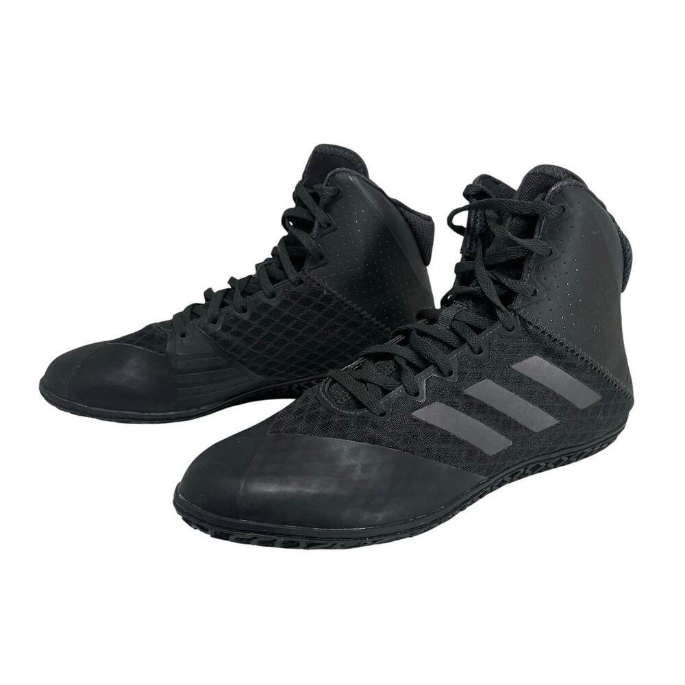 NEW Adidas Mat Wizard 4 Wrestling Shoes Mens 7 Black Carbon MMA Boxing AC6971